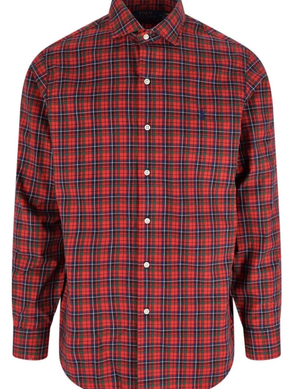 Polo by Ralph Lauren Red and Green Plaid Button-Down Shirt